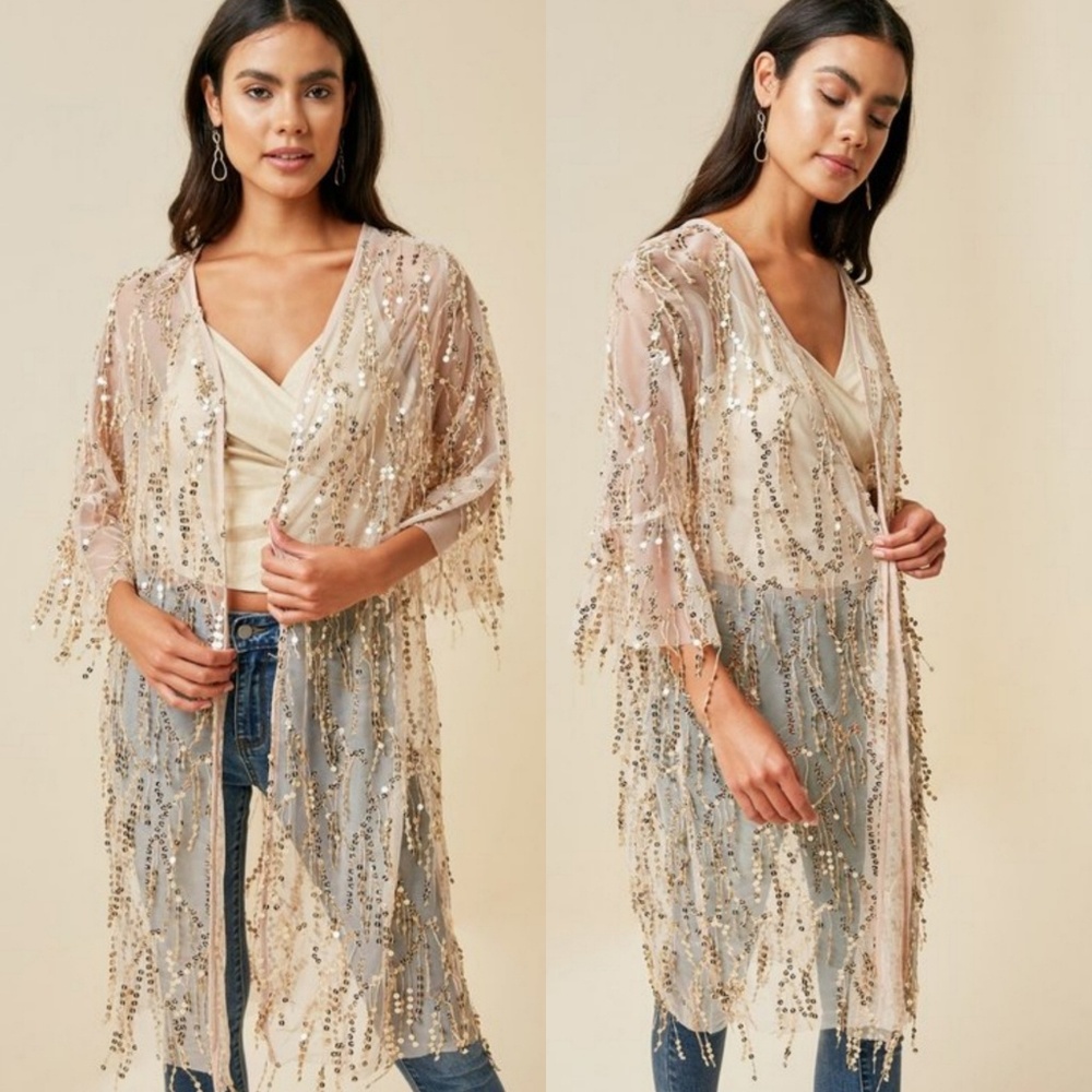 Last one! Open Kimono Champagne
